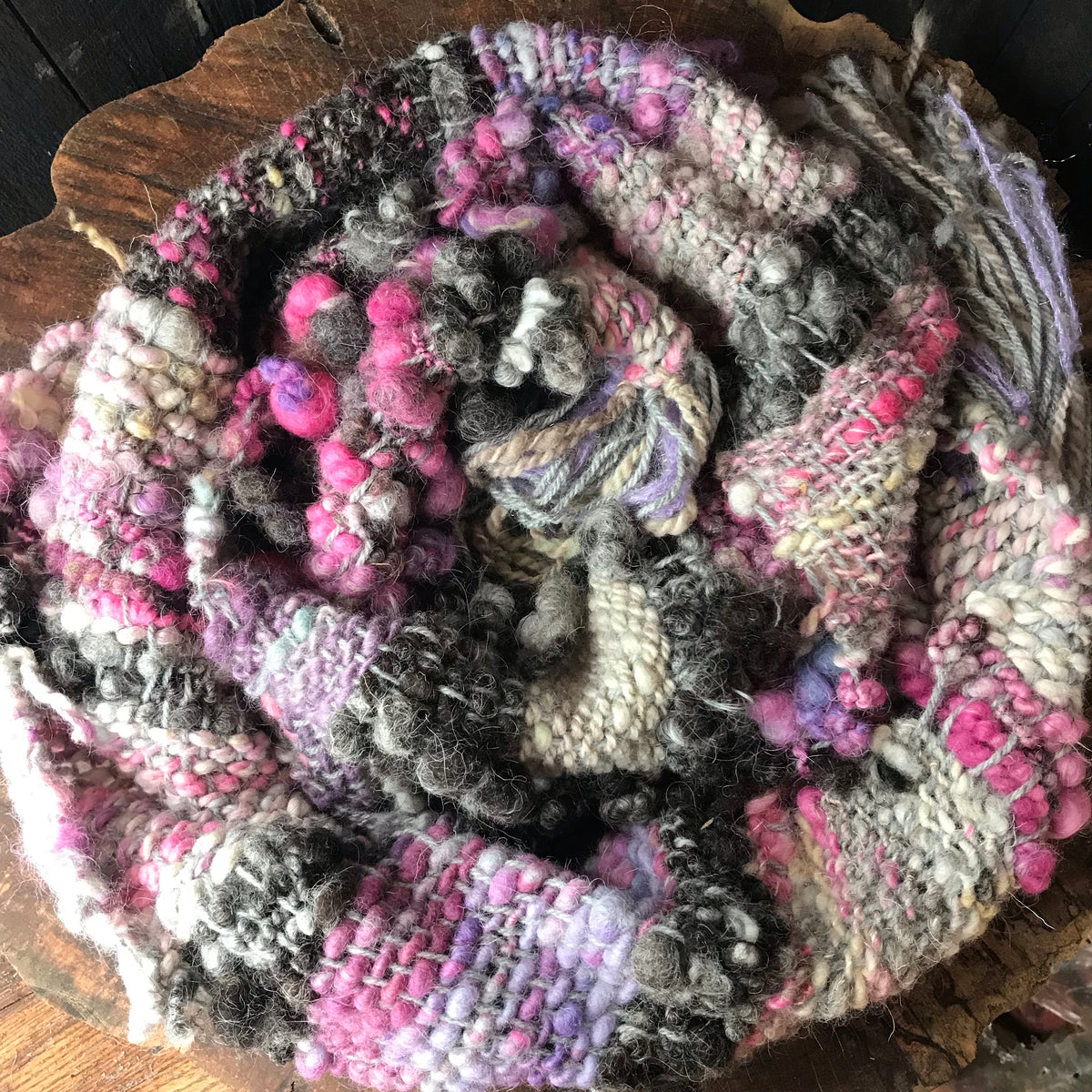 Lavender scarf 100% Wool - Foulard 100% laine lavande - Mynoush