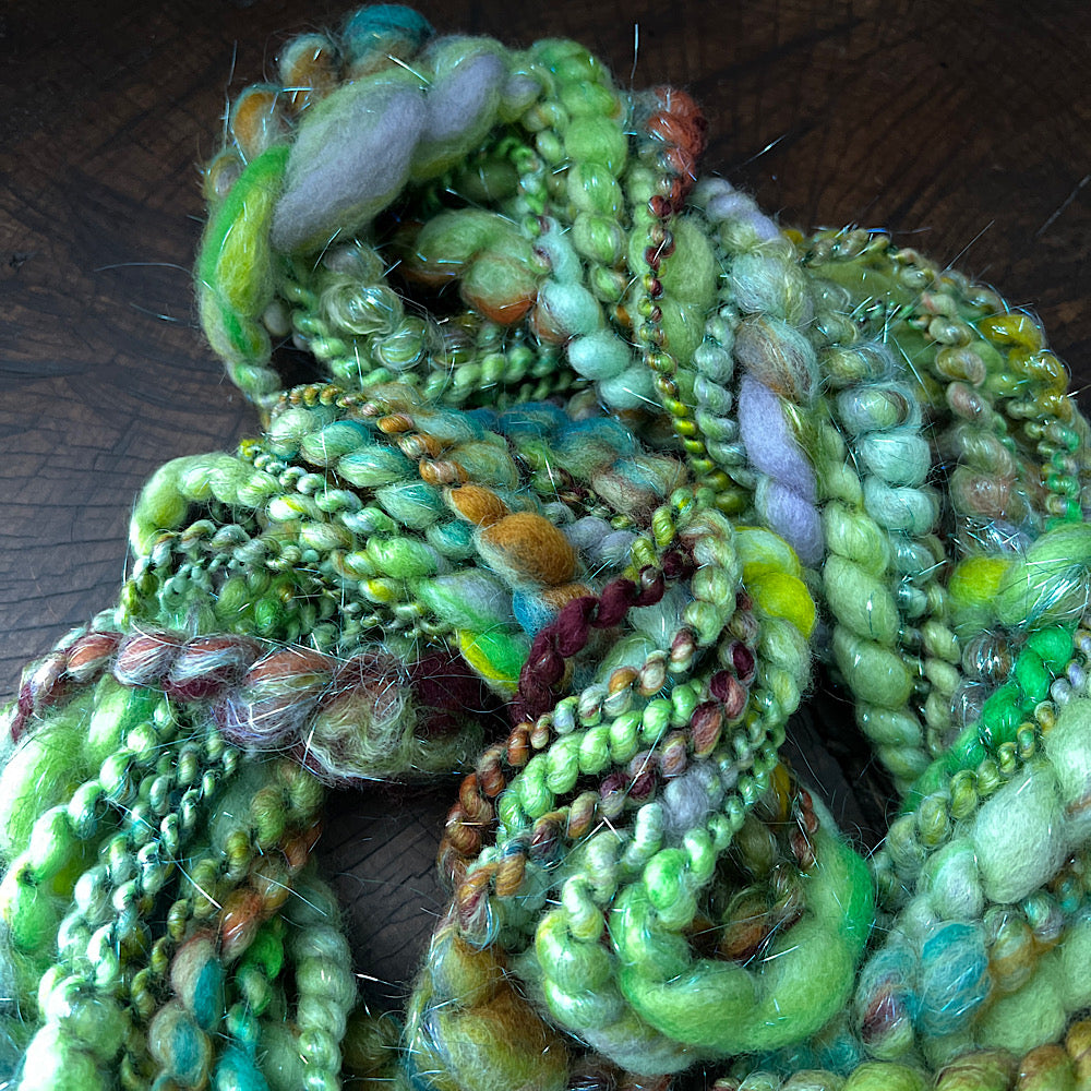 Fluffy spiral in mint green