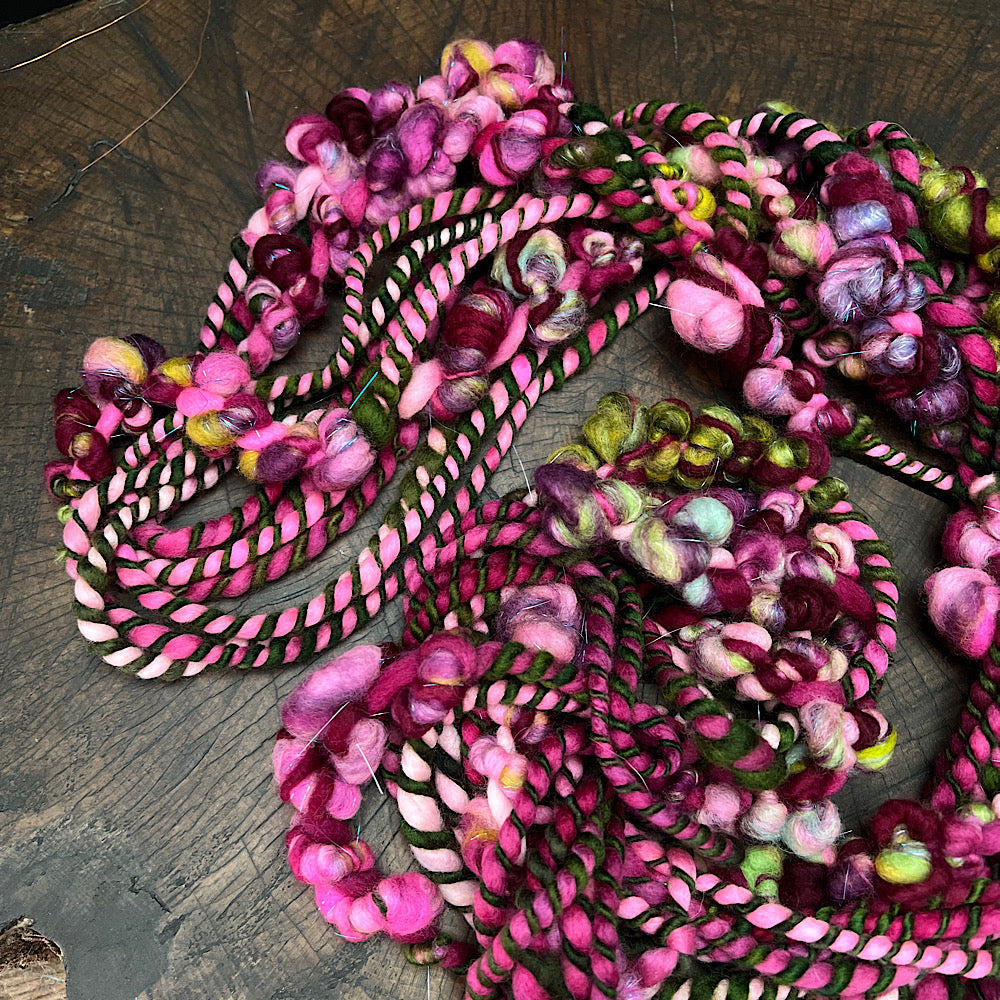 Wild roses weaving art yarn