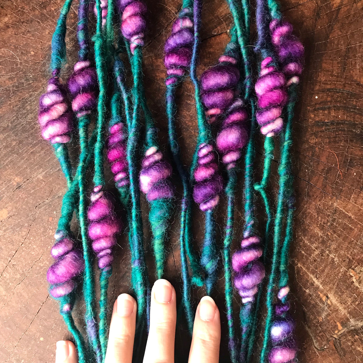 Teal purple art yarn 100g 15y - Mynoush