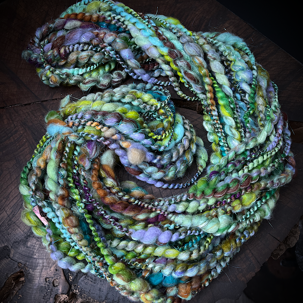 Fluffy spiral in mint green