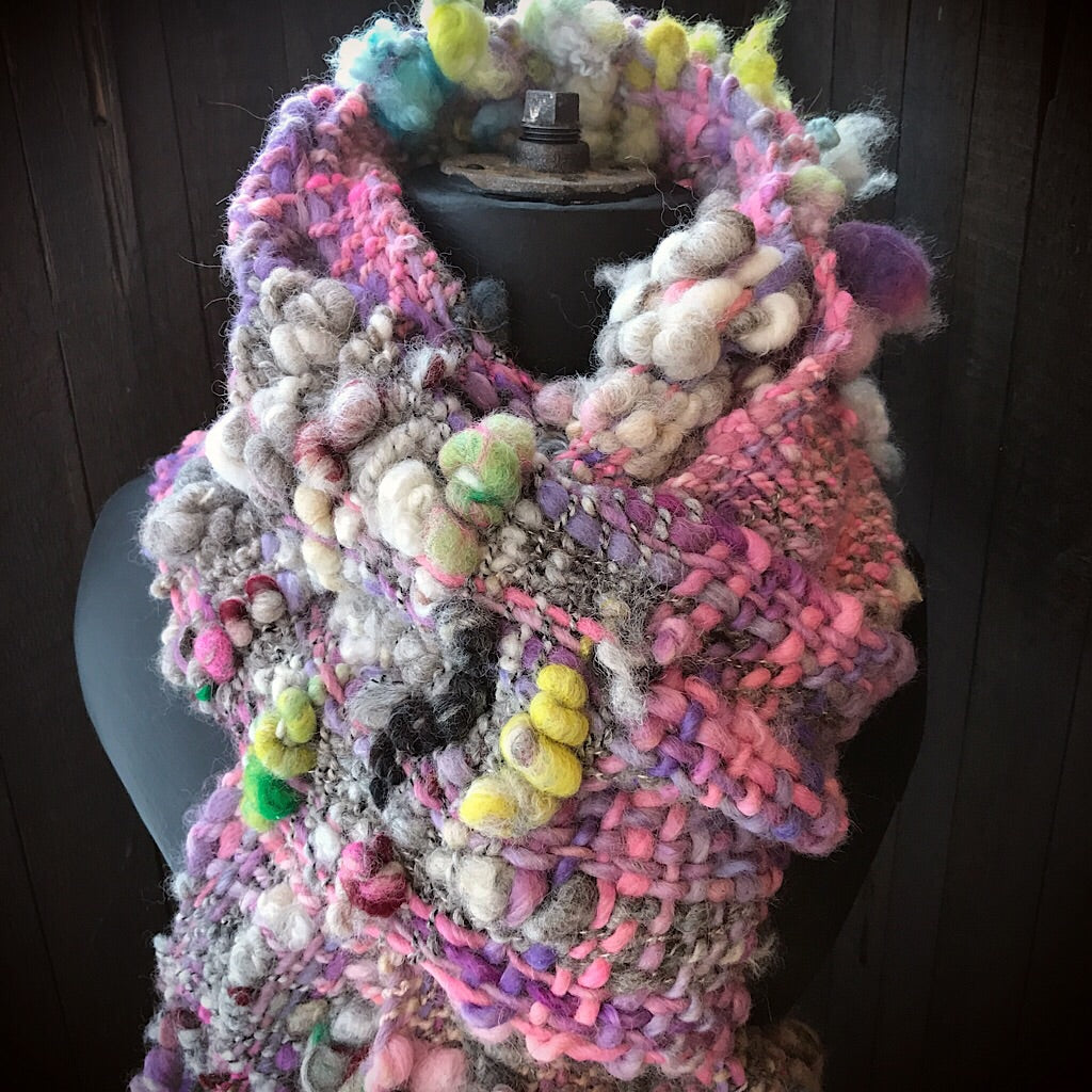 Pink woven Scarf