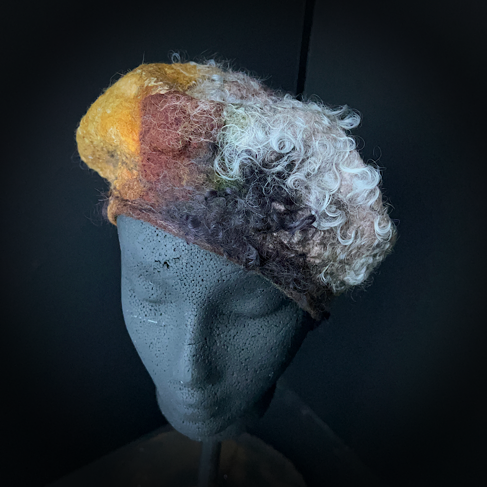 Felted beret size 21” small