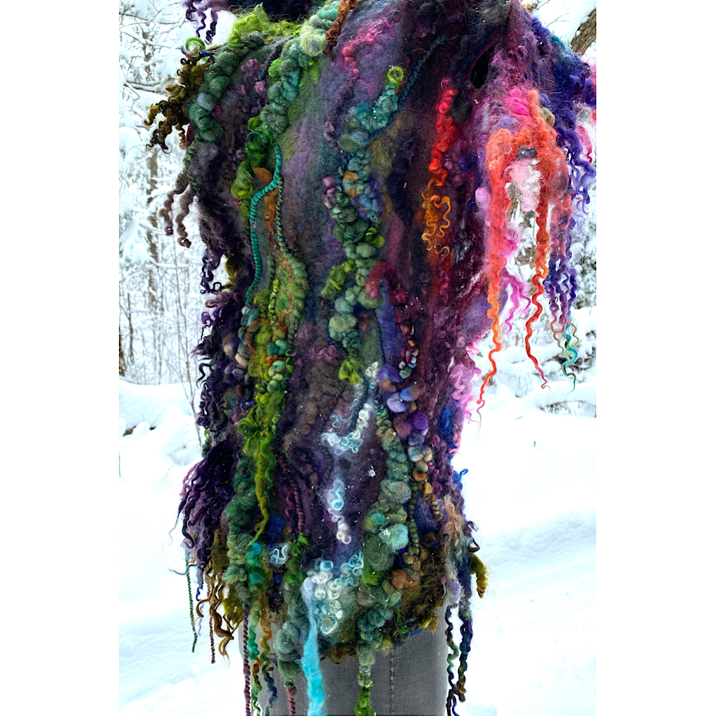 Crépuscule Felted scarf