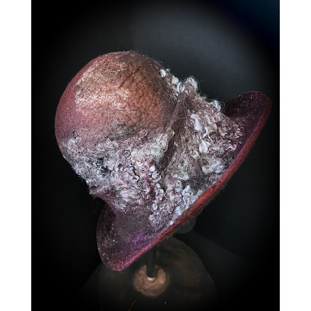Felted cloche hat- 23”
