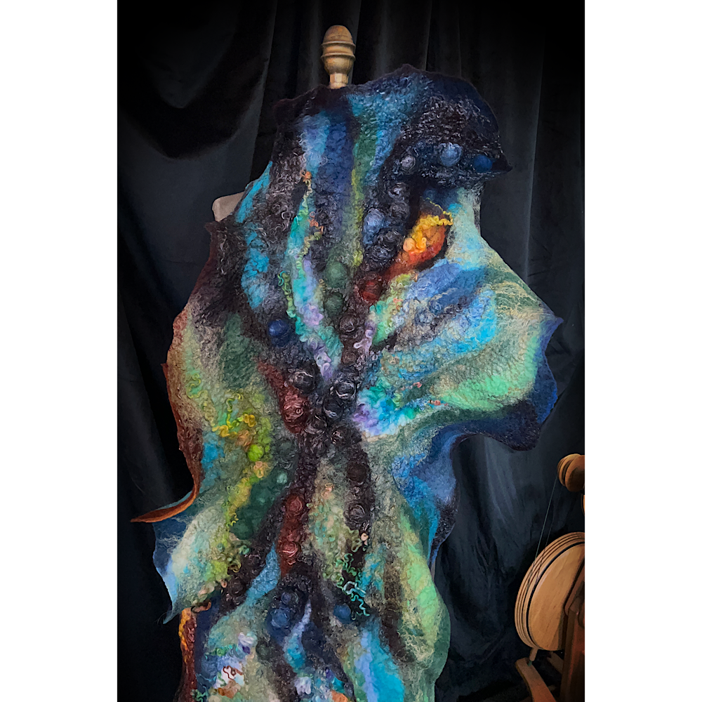 Deep thoughts - felted scarf