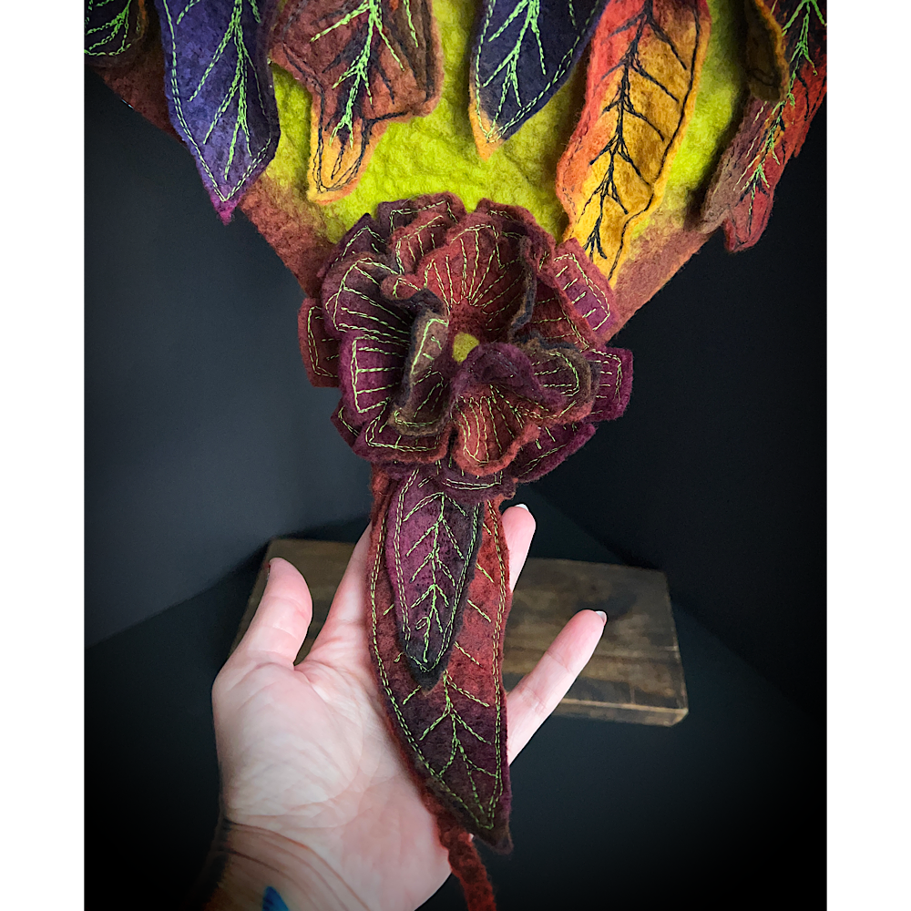 Fall Fairy felted Hood