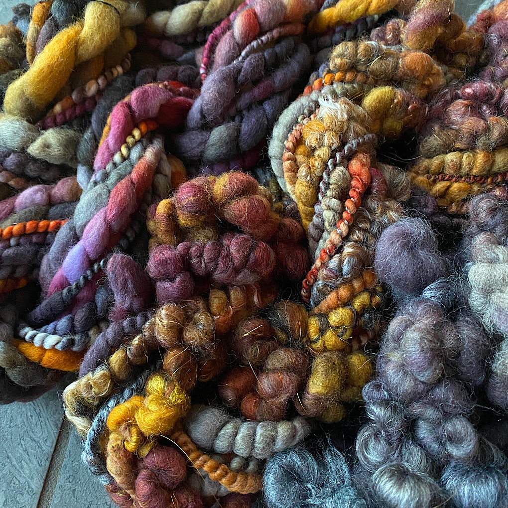 Beside the fireplace Large Set of art yarn- weaving kit