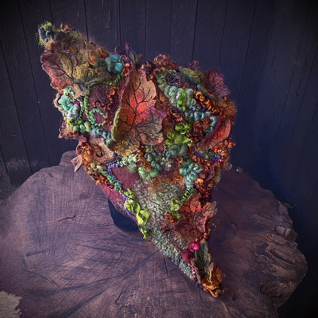 Legend of Fall Fairy felted hood 2