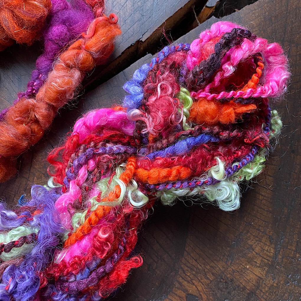 Fiery Rose art yarns lot