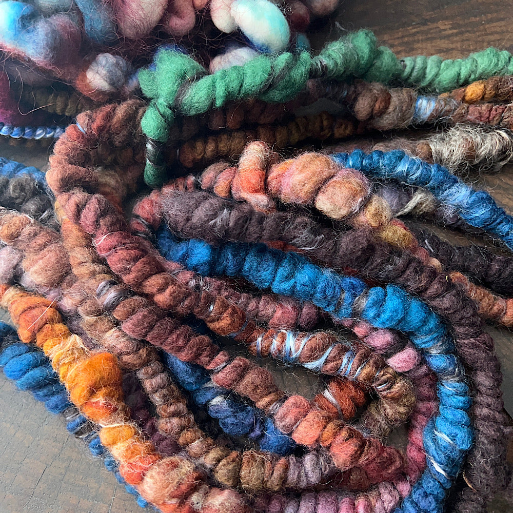 Deep purples Quintet - set of jumbo art yarn