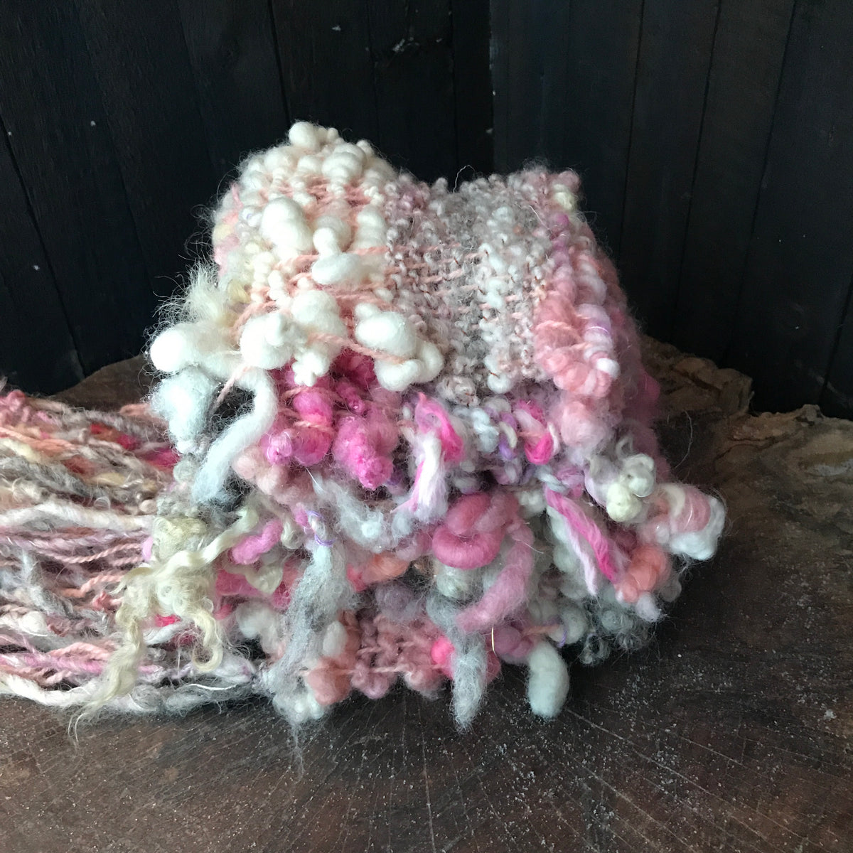 Pink scarf 100% Wool - Foulard  100% laine rose - Mynoush