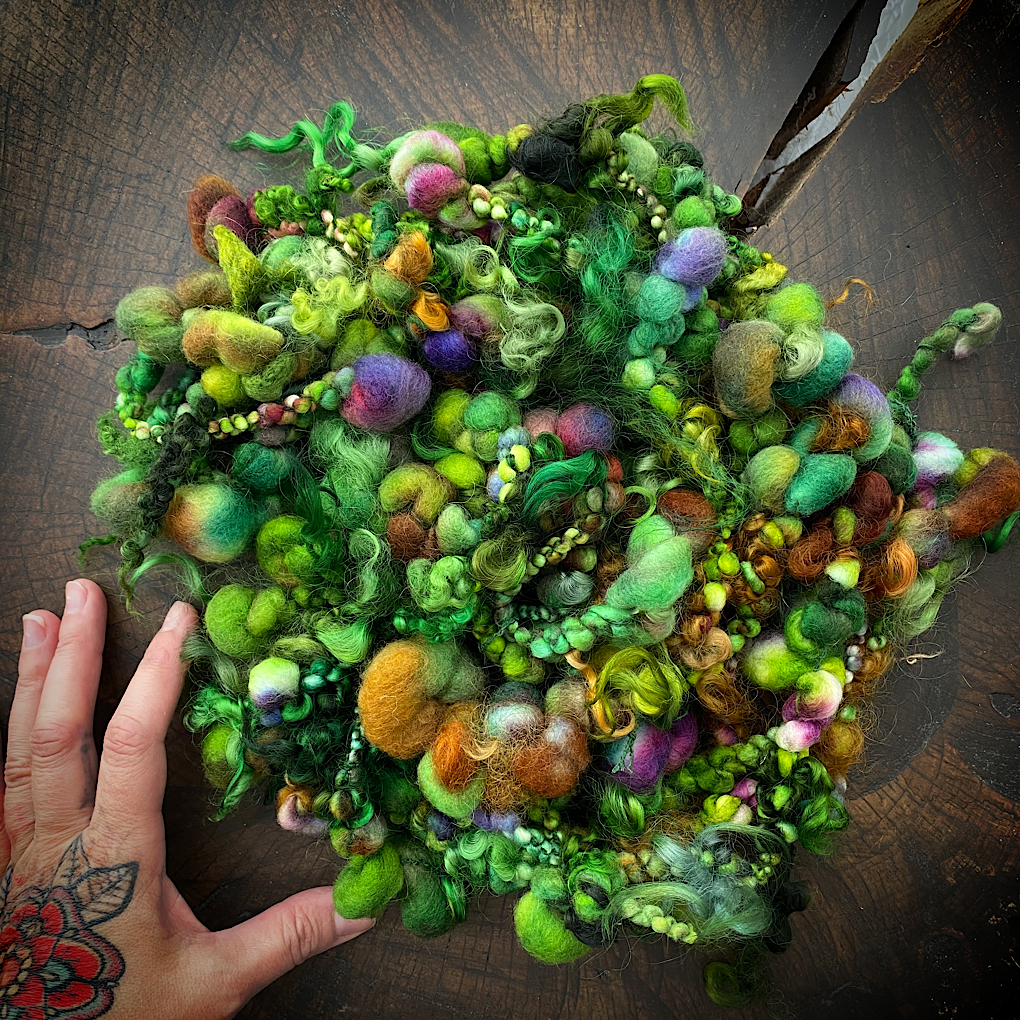 Woodland Jumbo boucle Art yarn with locks