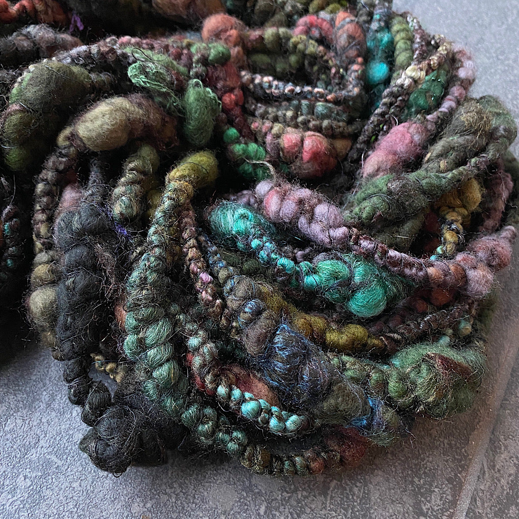 Pine forest Jumbo boucle art yarn