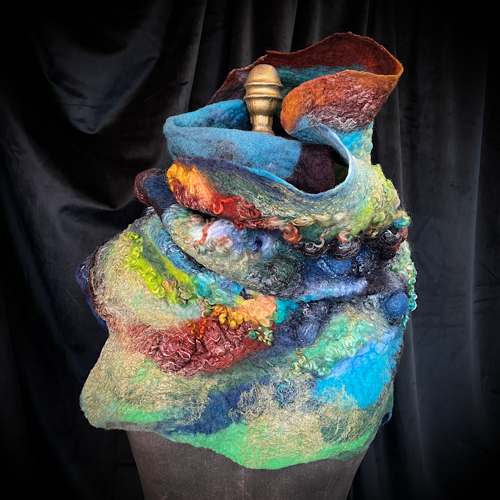 Deep thoughts - felted scarf