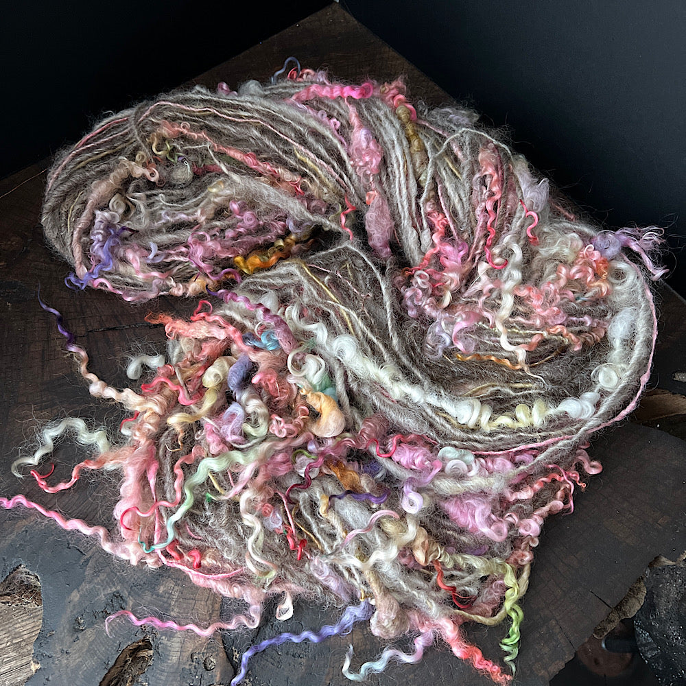 Rainy day bouquet- core spun art yarn