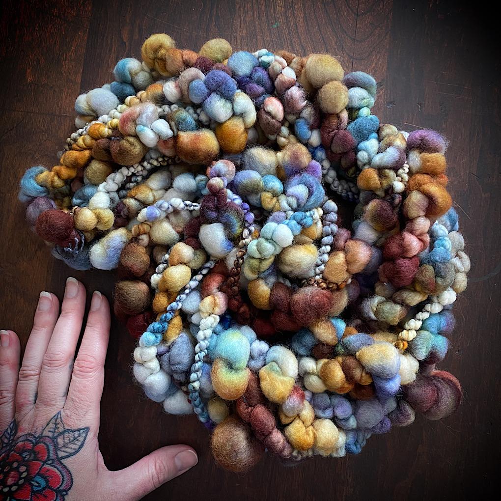 CUSTOM Landscape Jumbo boucle Art yarn