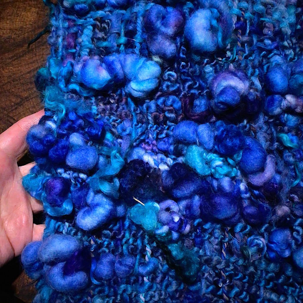 Lady Blue woven scarf