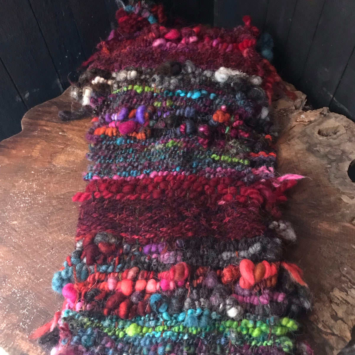 Burgundy scarf 100% Wool - Foulard 100% laine bordeaux - Mynoush