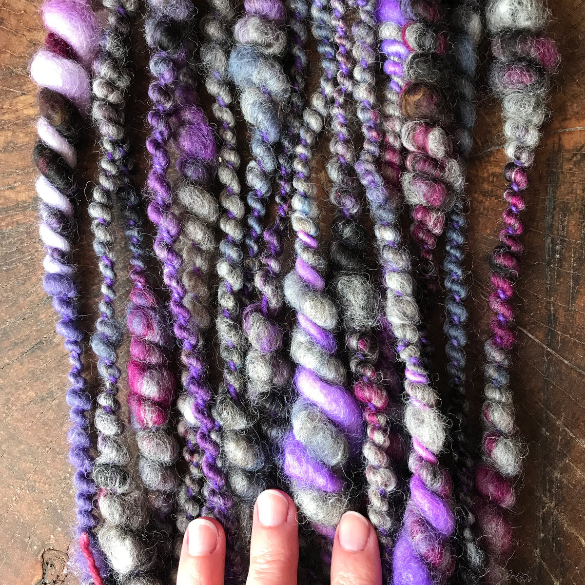 Purple grey art yarn 100g - Mynoush