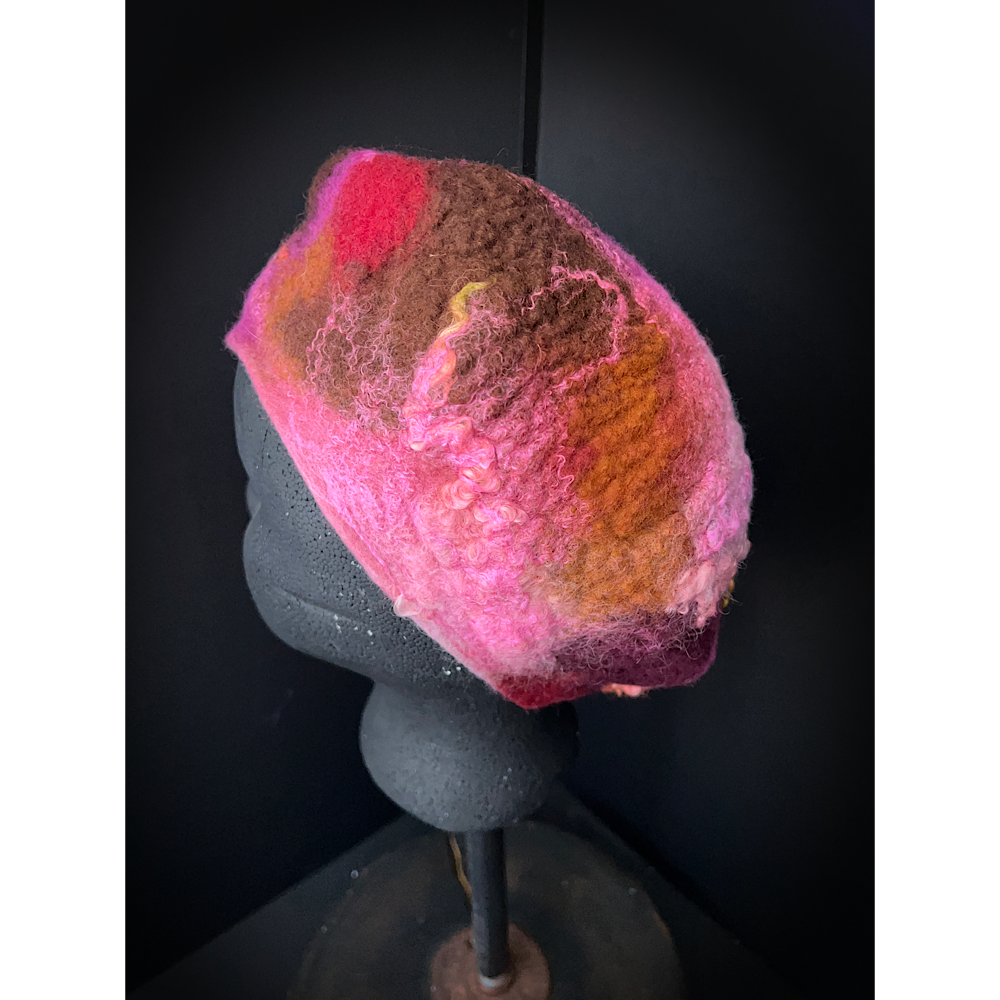 Felted beret size 22” small