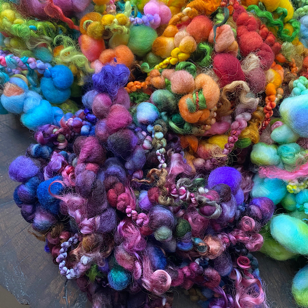 Large lots of mini art yarn - weaver kit