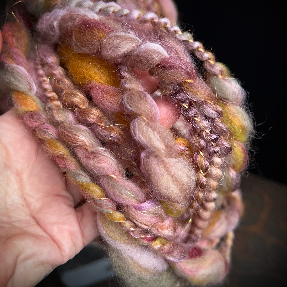 “Golden Rose” Scarf weaving art yarn assortment