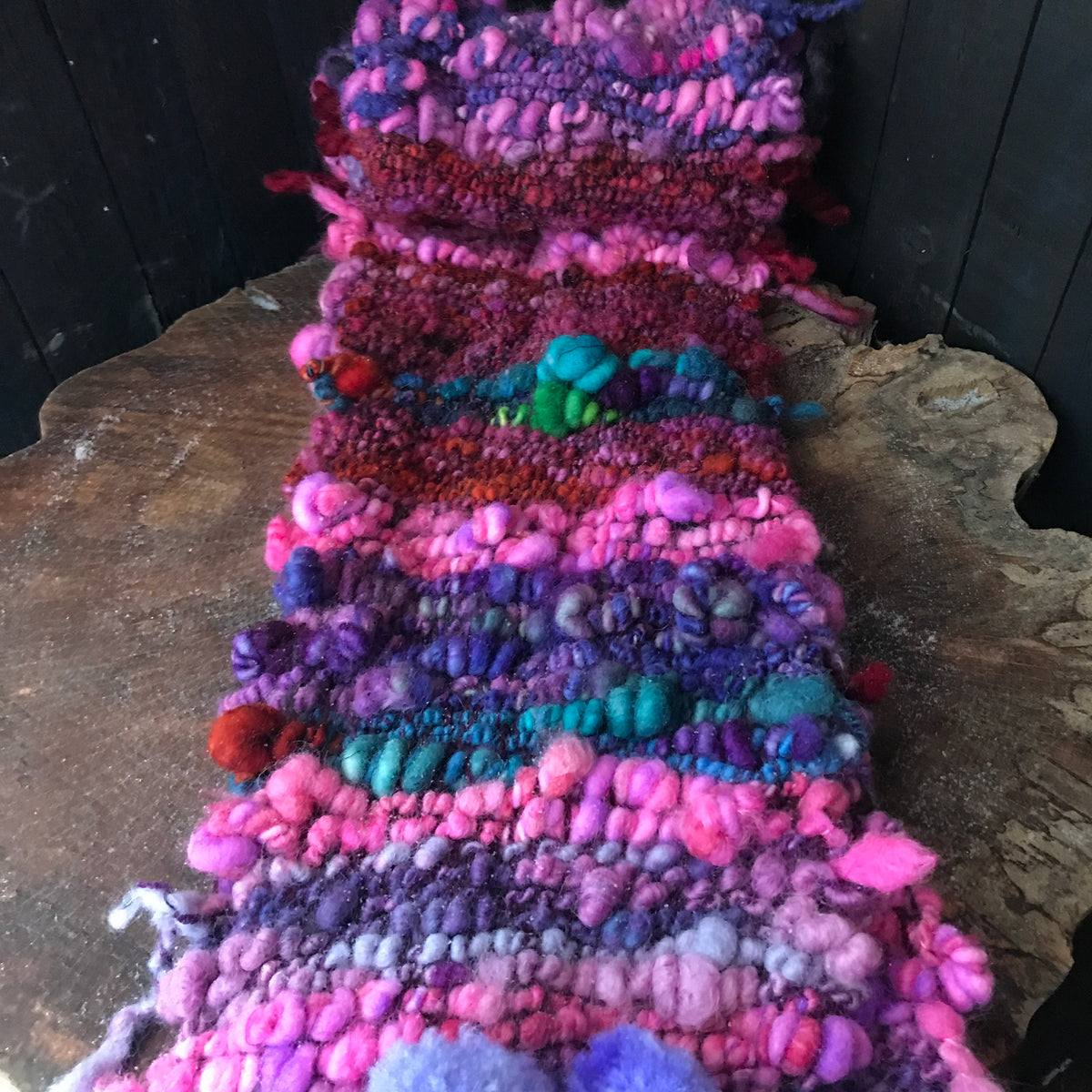 Purple scarf 100% Wool - Foulard 100% laine mauve - Mynoush