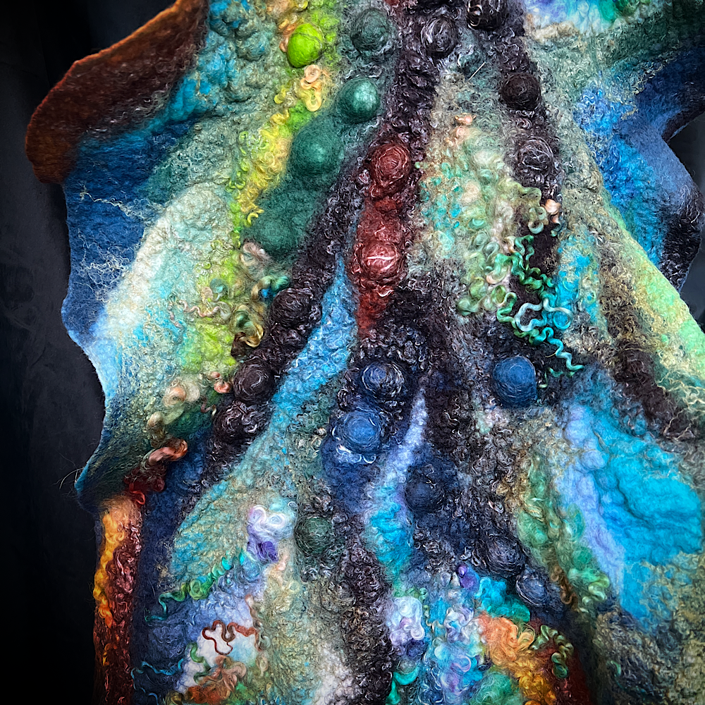 Deep thoughts - felted scarf