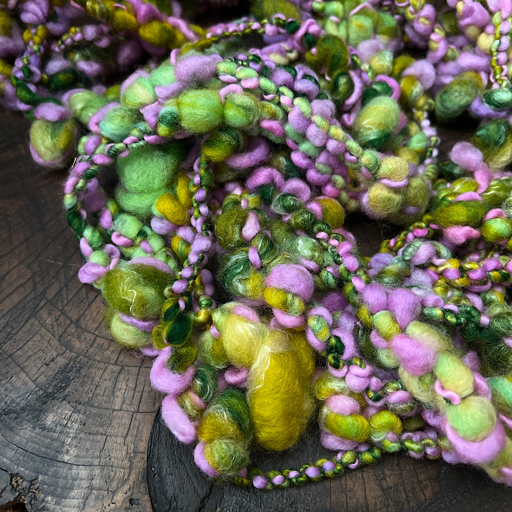 Beside the pond weaving art yarn