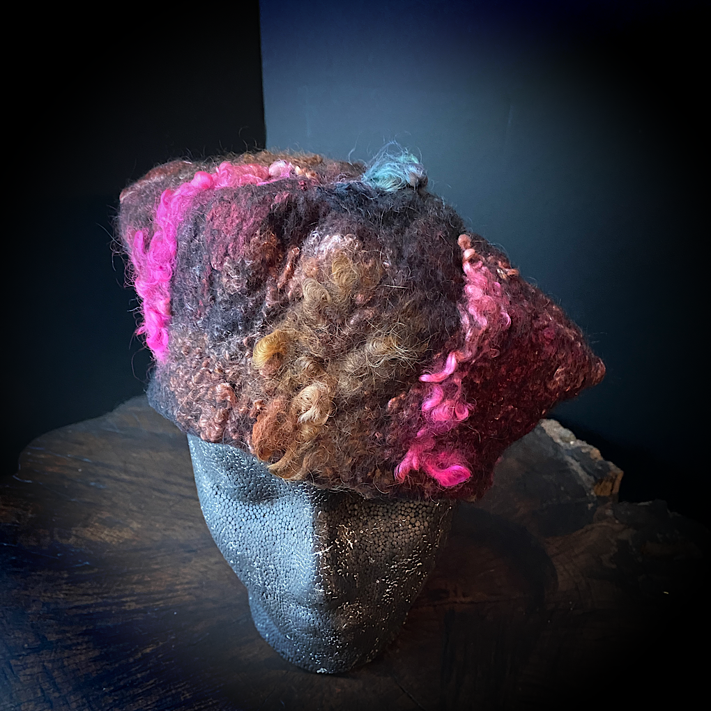 Merino silk beret 22”