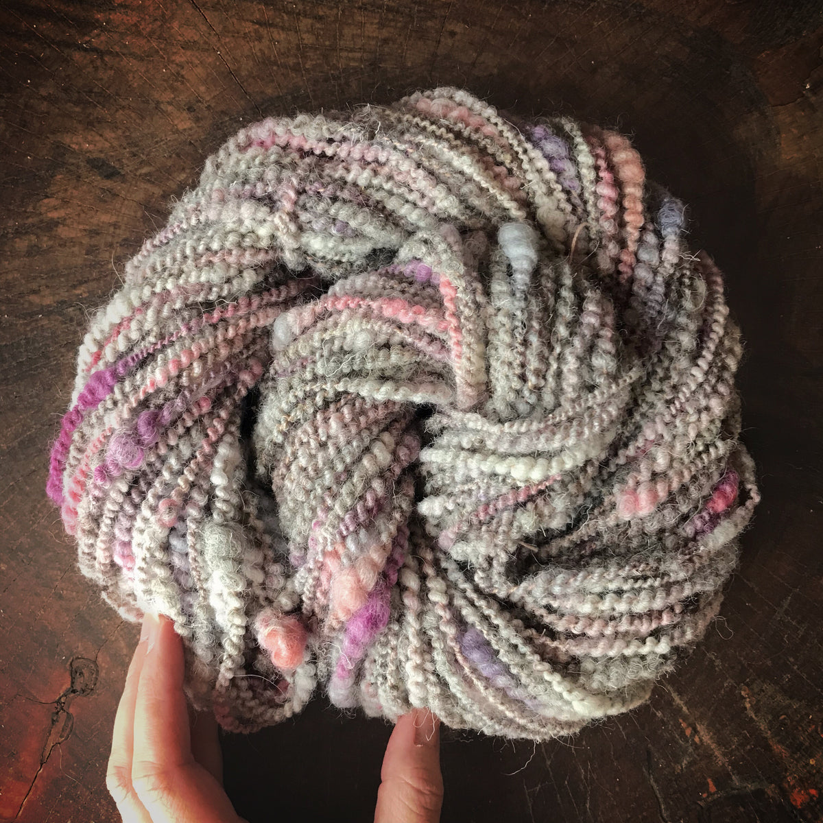 Natural grey hand spun yarn 100g 66y - Mynoush