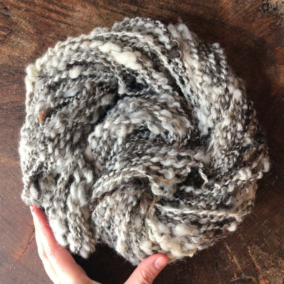 Grey spiral yarn 85g - Mynoush