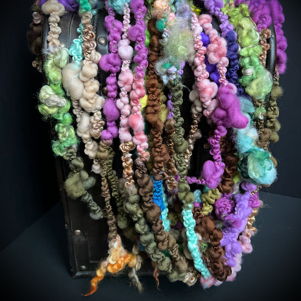 Hand spun art yarn boucle