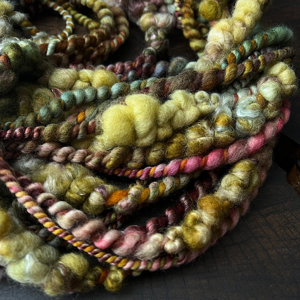 Woodland ferns art yarn