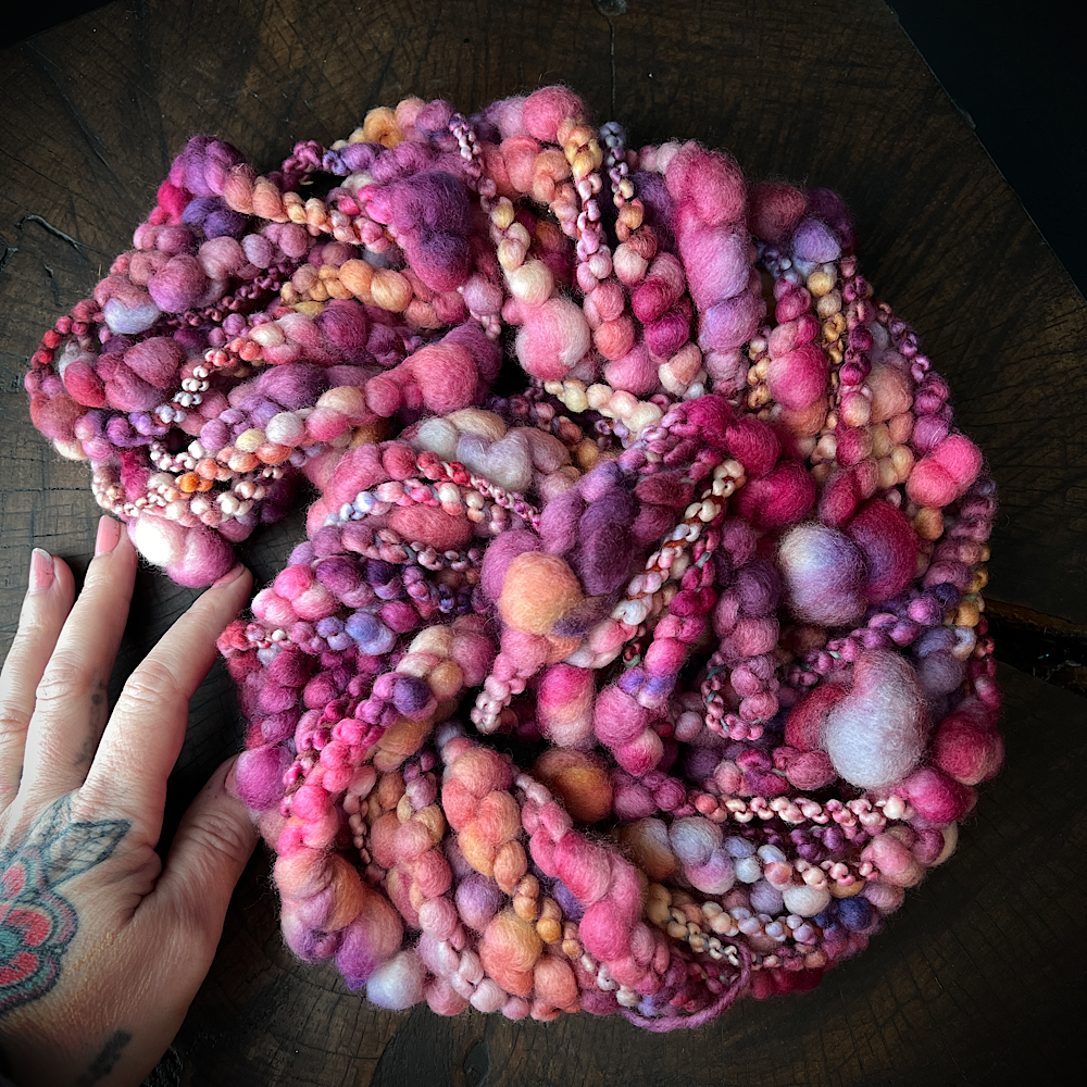 Petits fruits - jumbo boucle yarn