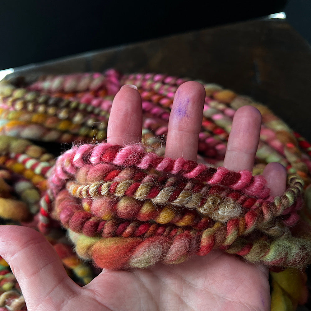 Nostalgia - jumbo 2 ply spiral art yarn