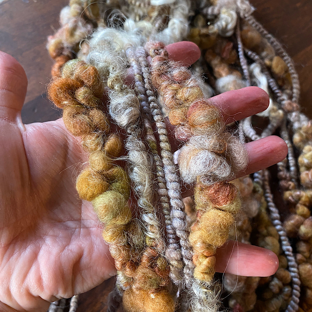 CUSTOM Golden autumn Art yarn