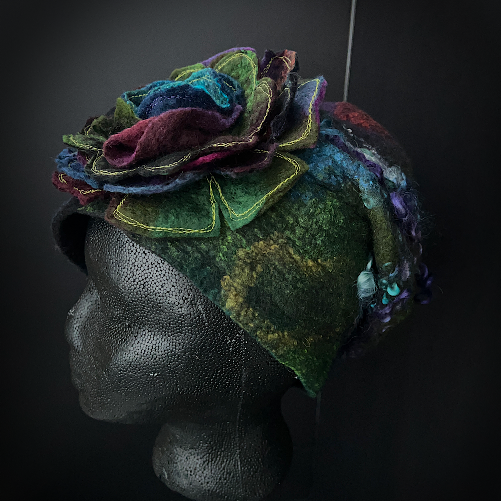 Slouchy Felted hat size 23.5” medium