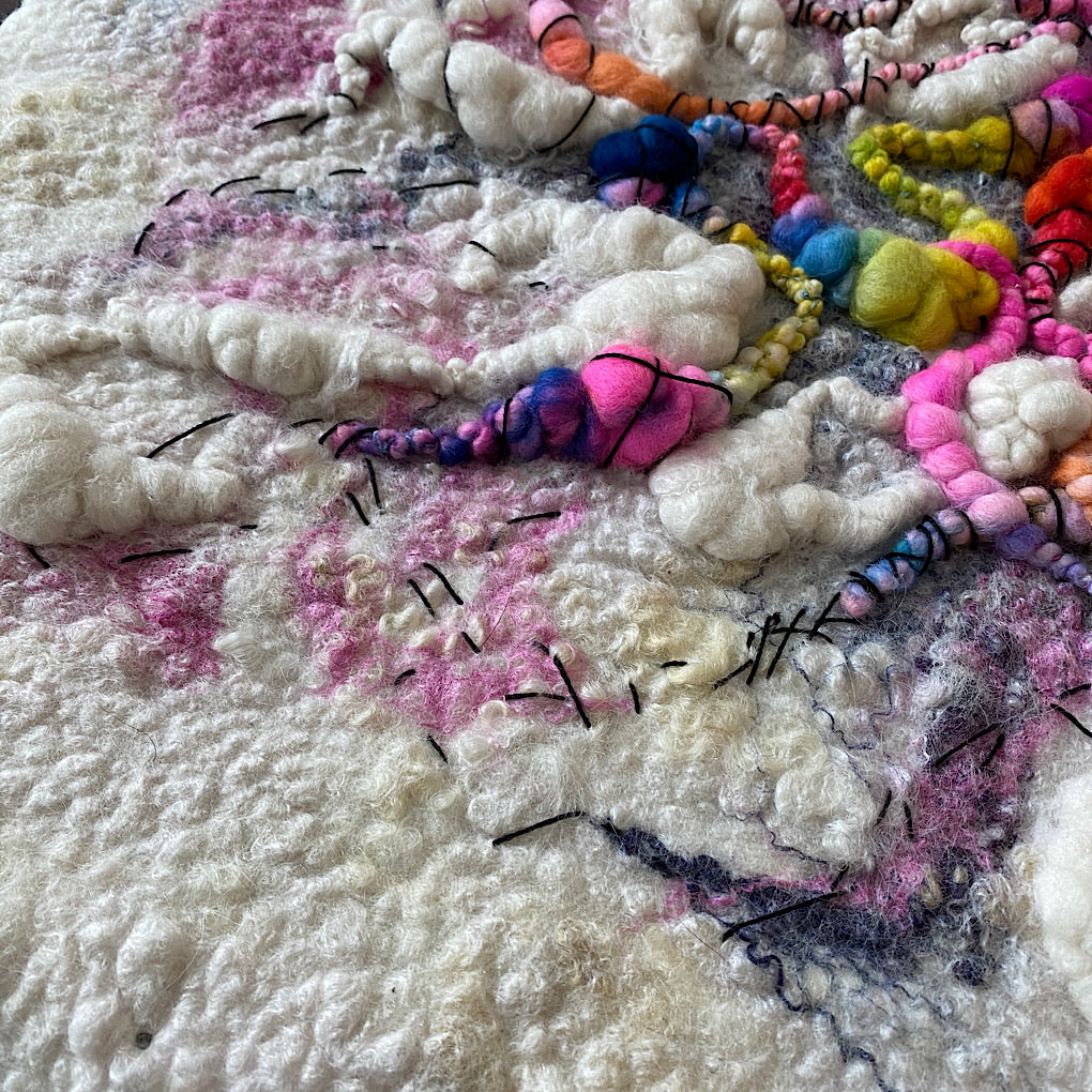 Wool felt wall art 24“ X 18”