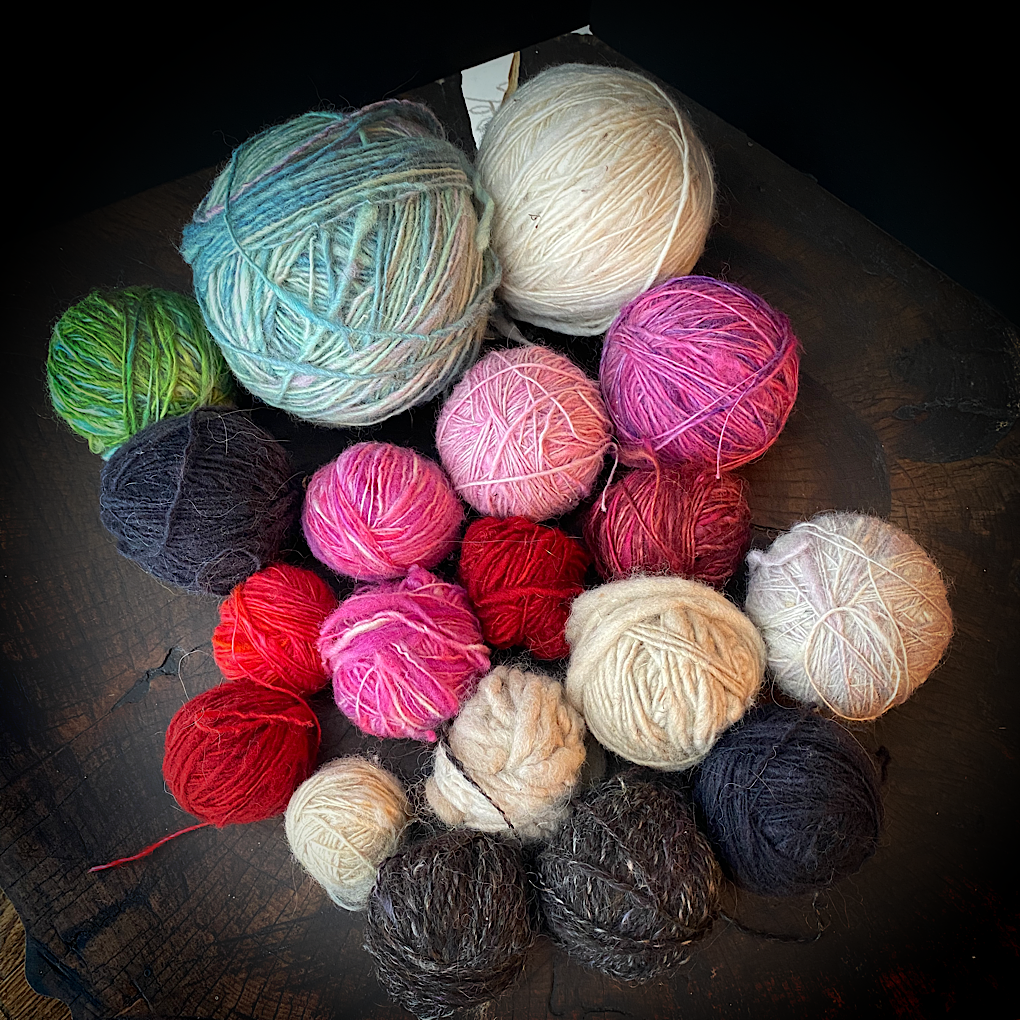 Large lot of lace hand spun 1.5 pound