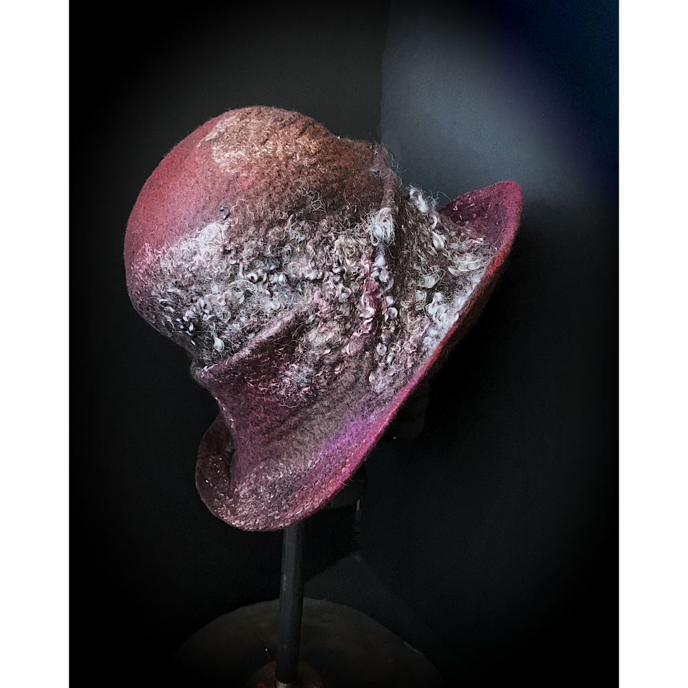 Felted cloche hat- 23”