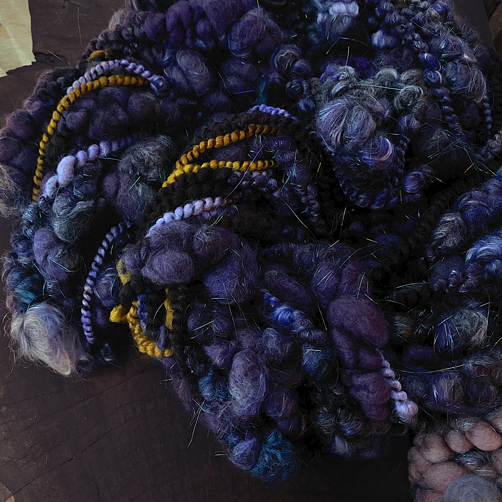 Nuit étoilée SET merino bamboo silk art yarn