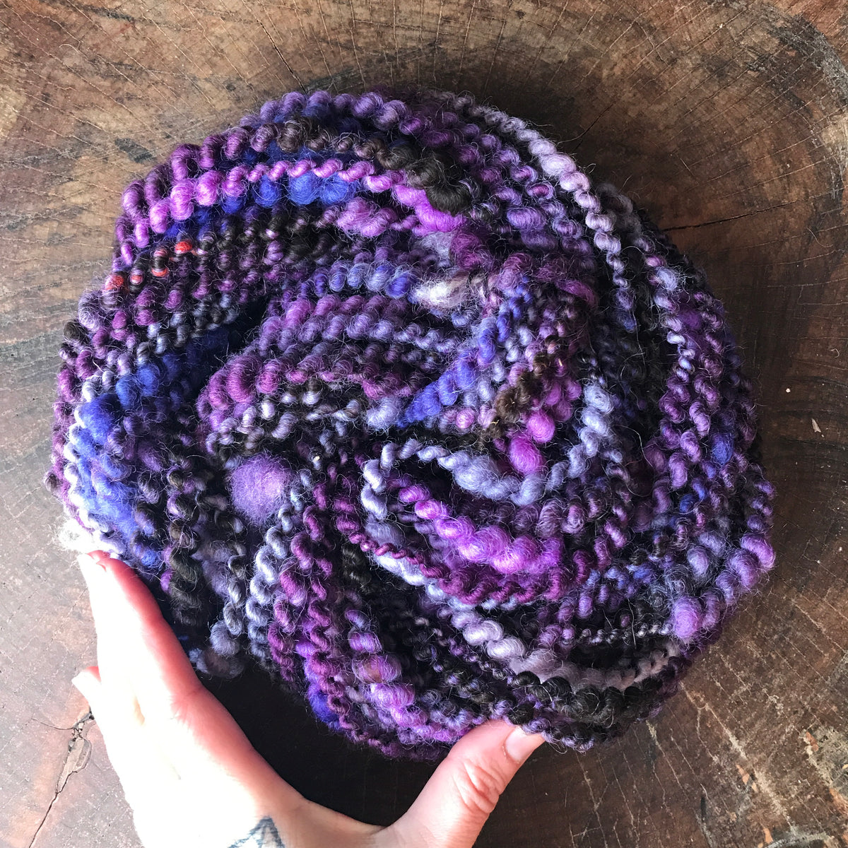 Purple art yarn with alpaca 100g - Mynoush