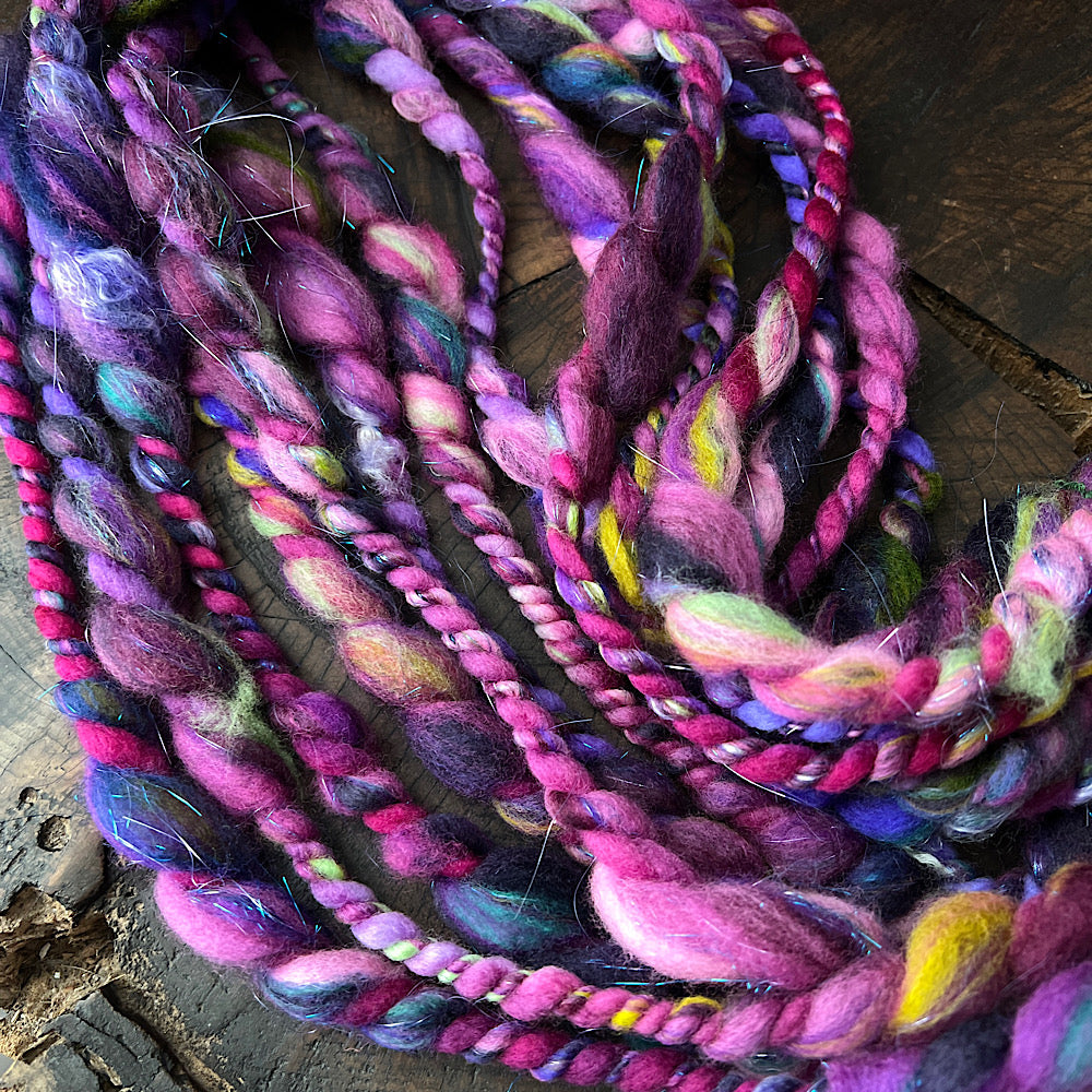 Violet super twist weaving art yarn
