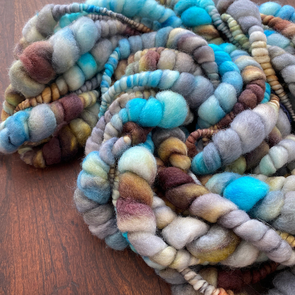 Sea pebbles Jumbo beehives Art yarn