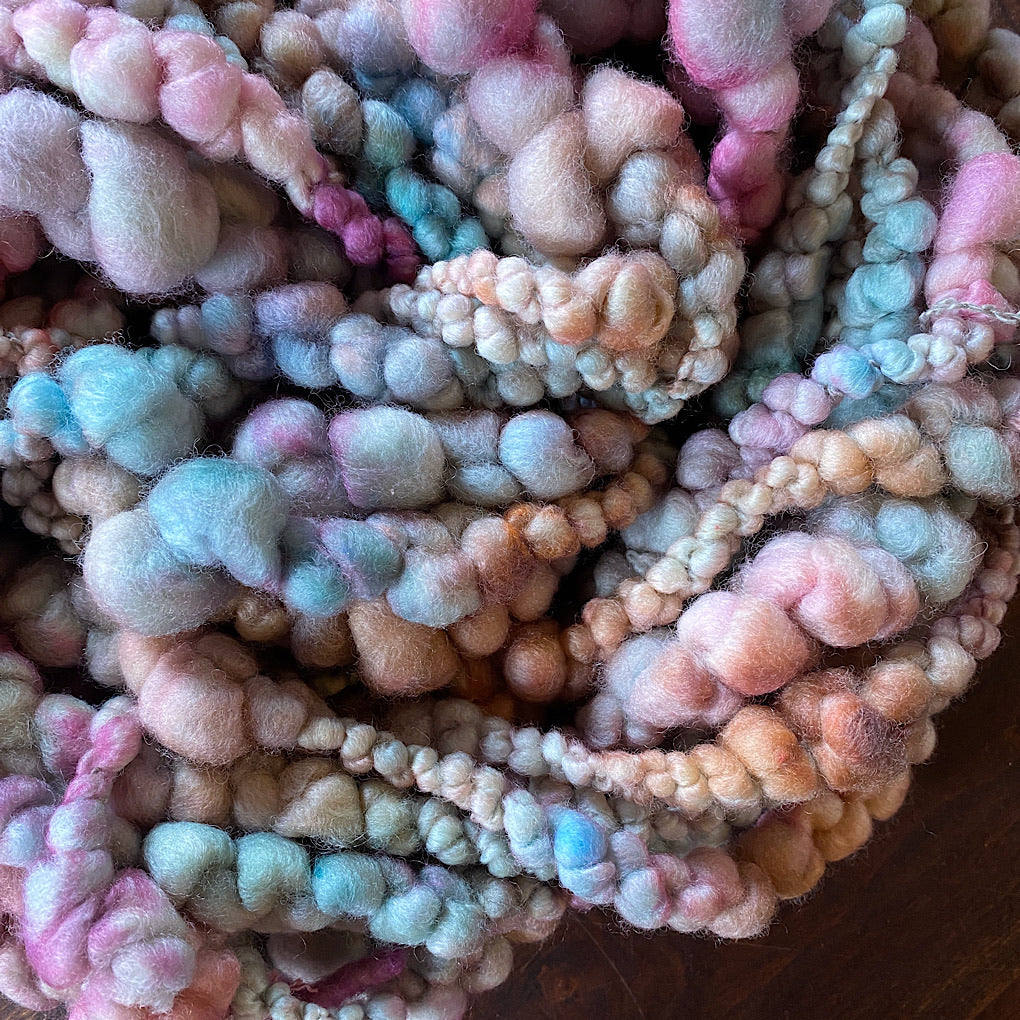 Vintage pastel Jumbo boucle Art yarn