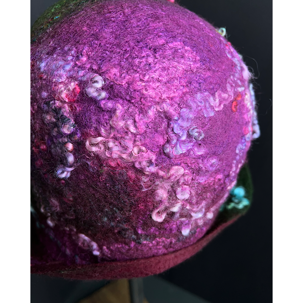 Felted flapper’s hat- 23.5”