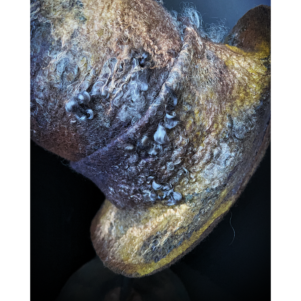 Felted cloche hat- 23”