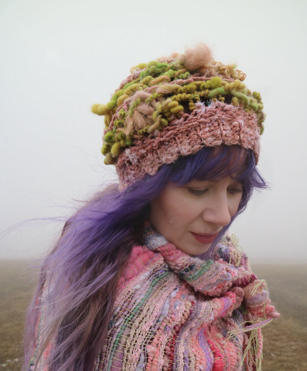 Chunky Green knitted hat | Bonnet vert en laine filée main|20”-25” - Mynoush